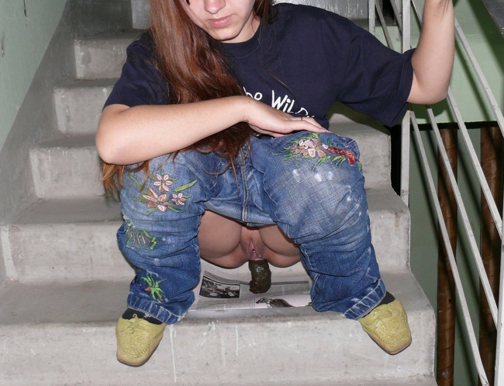 Girl gets in the entrance