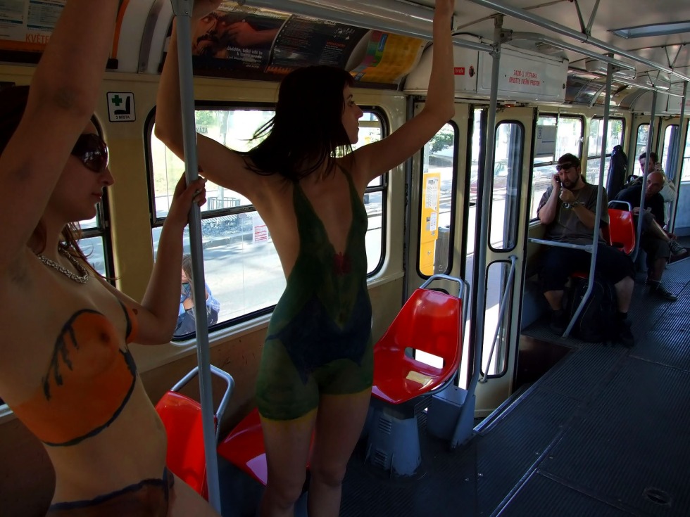 Exhibitionism in public transport
