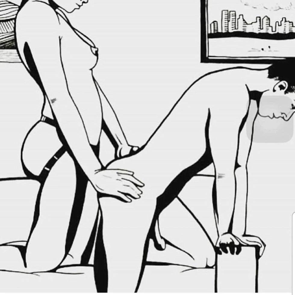 Erotic poses for strapon