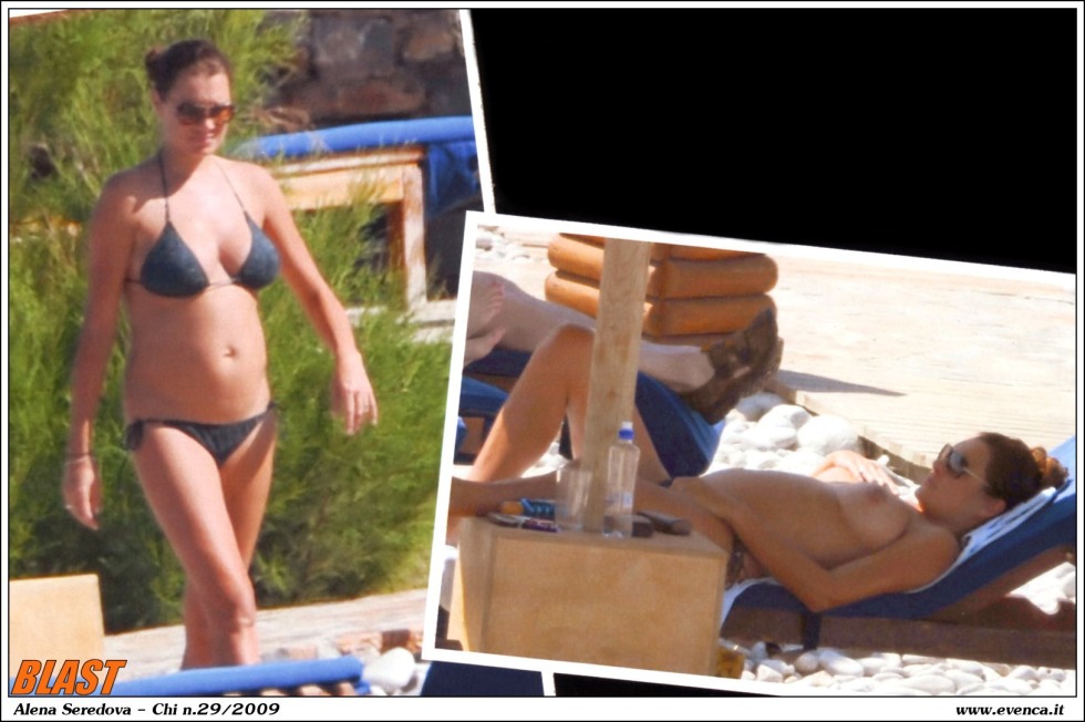 Alena Khmelnitskaya in a swimsuit