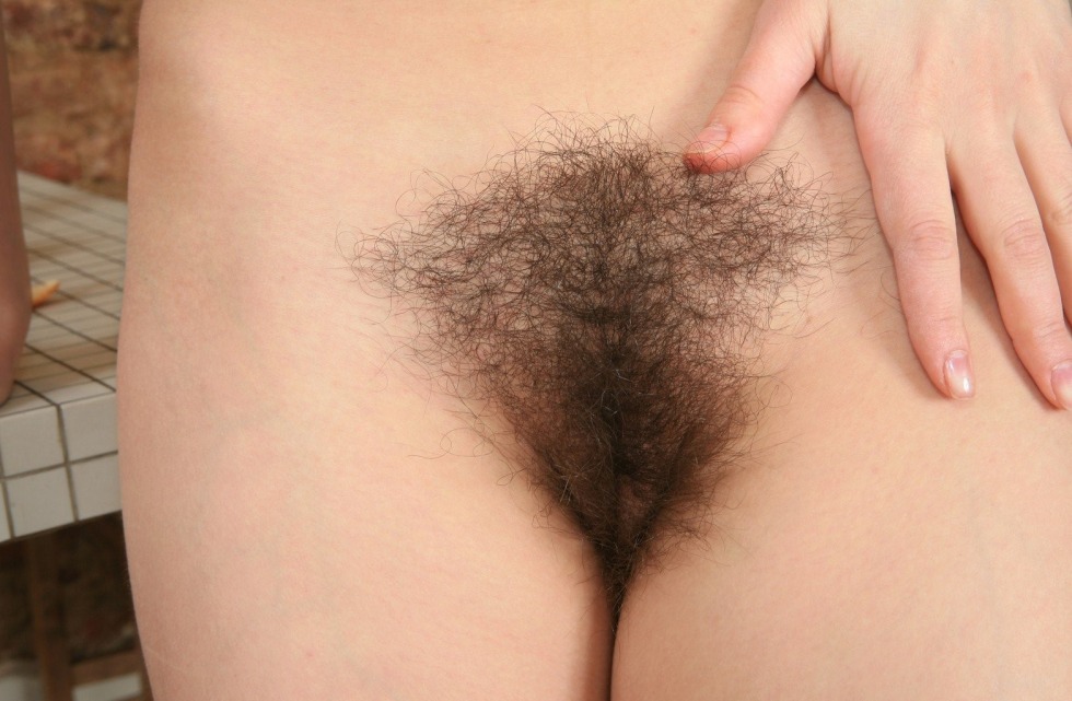 Beautiful unshaven female pubis
