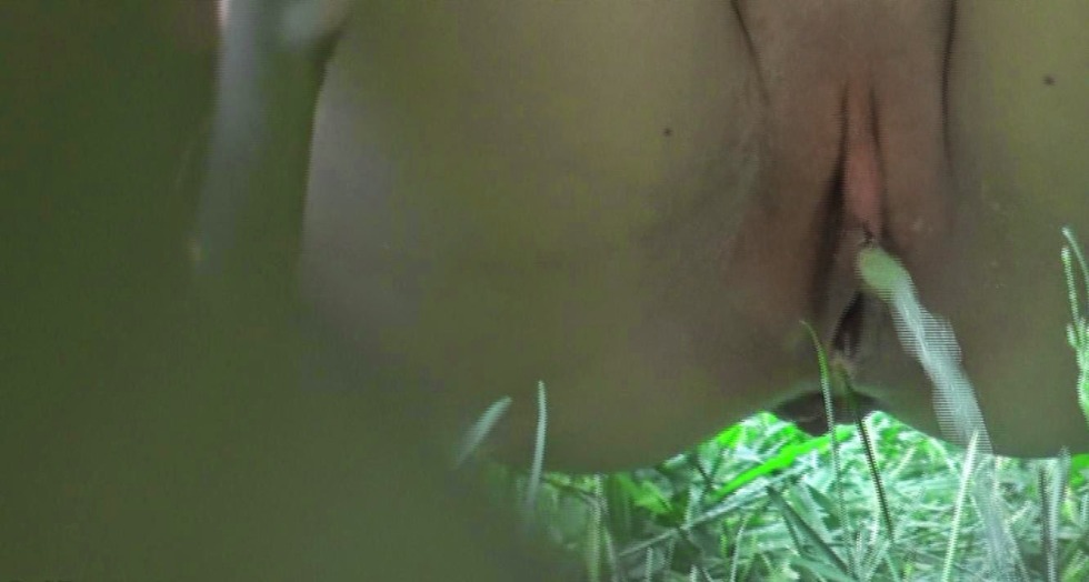 Spied on the beach toilet