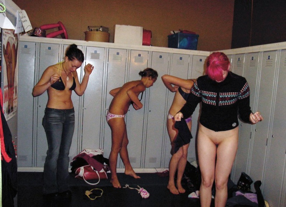 Peeping in a female locker room