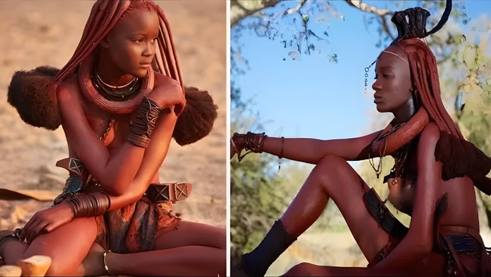 Girls from African tribes