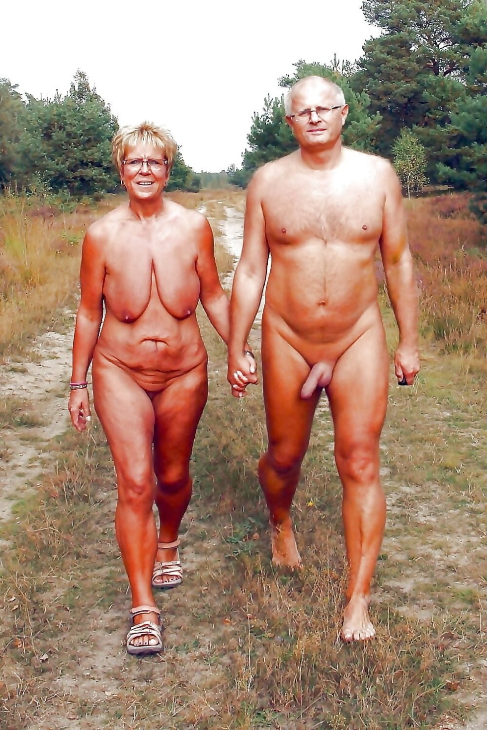 Mature nudists with men