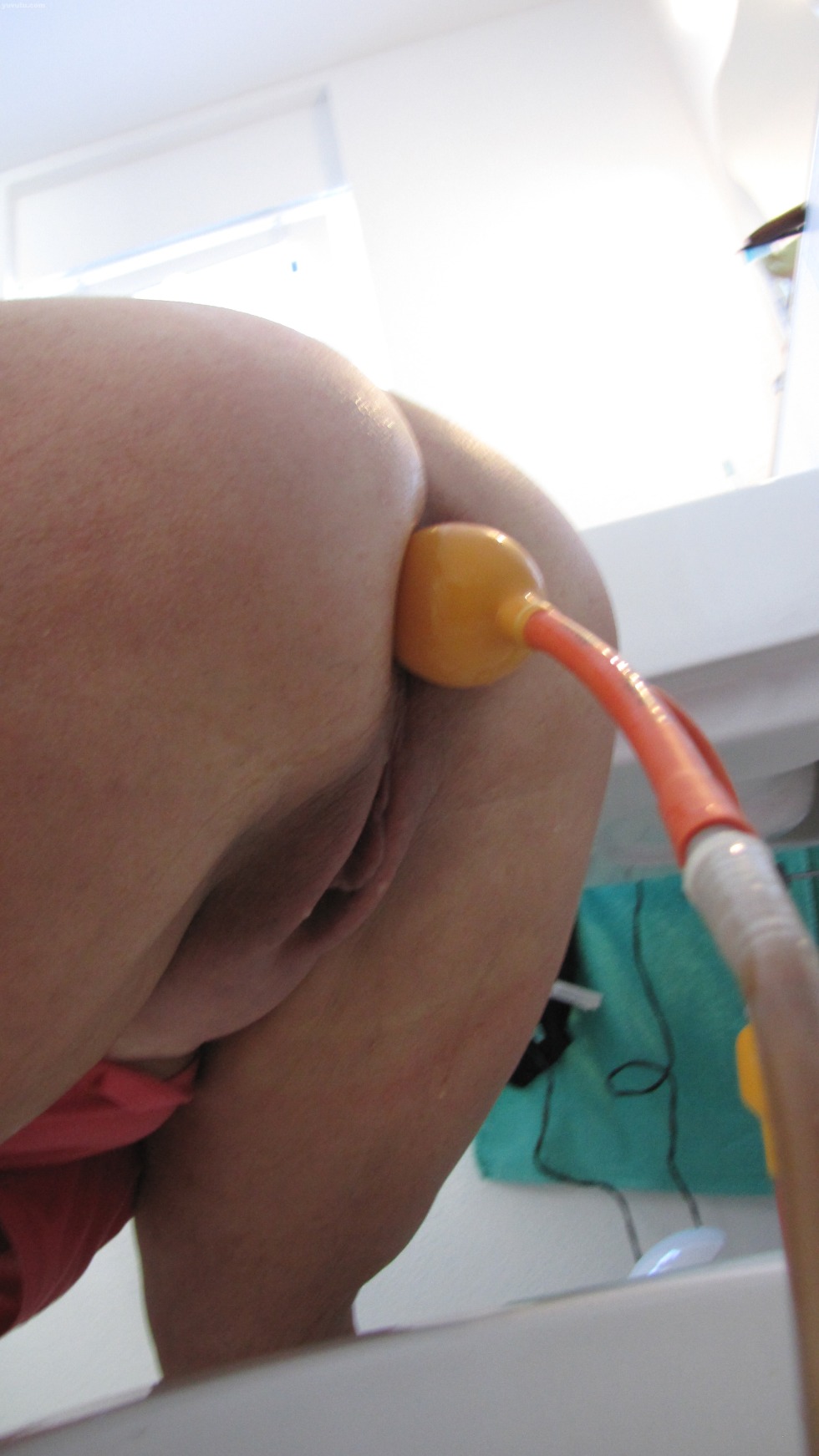 Erotic enema in the ass