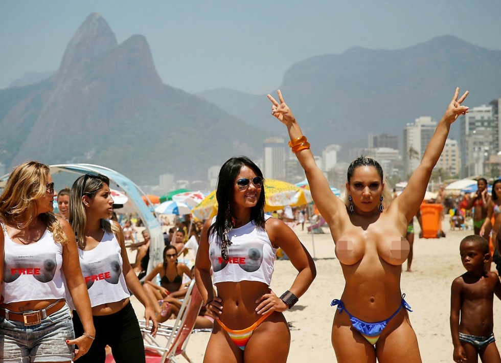 Topless on the beach of Rio de Janeiro