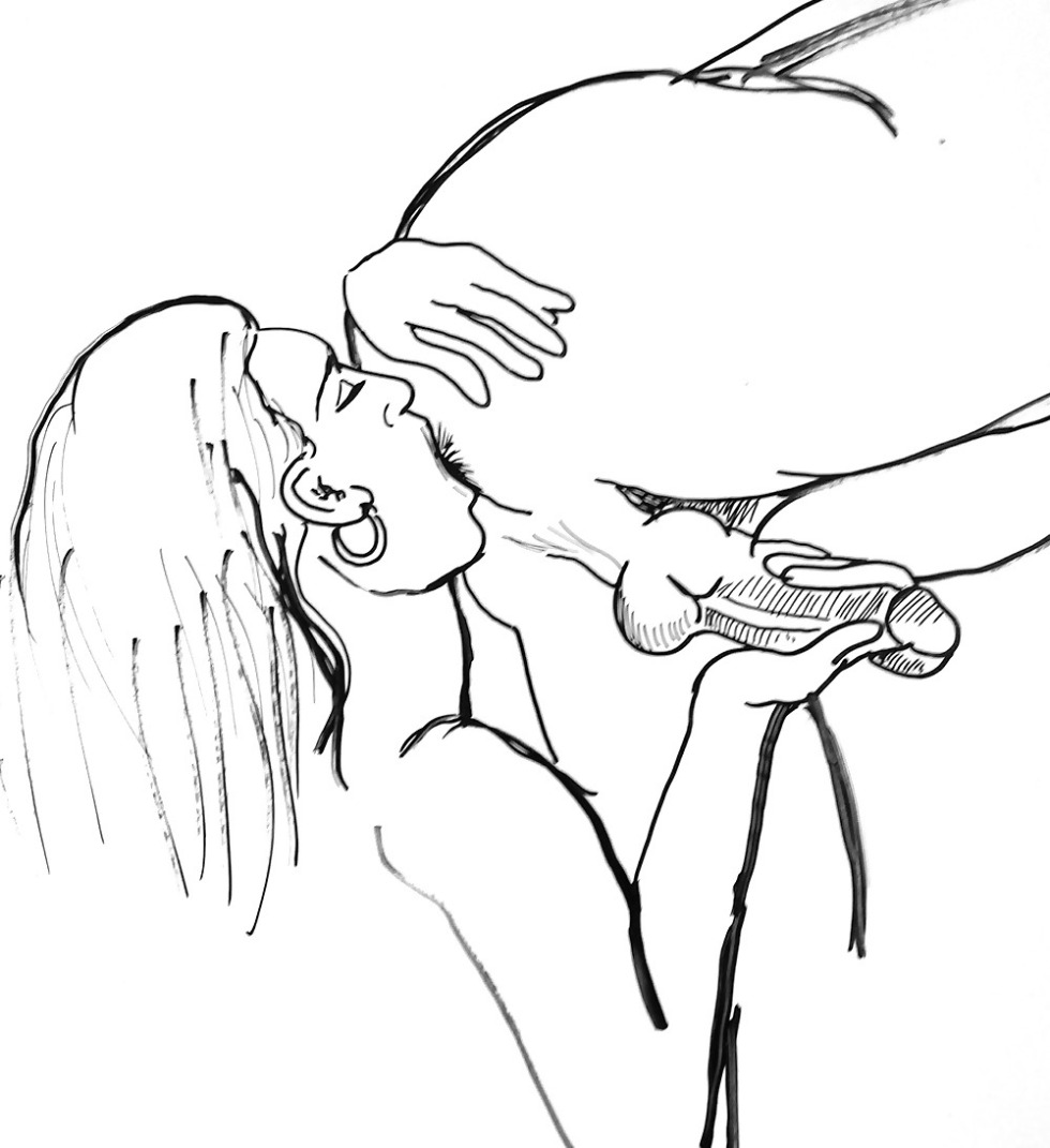 Kunilingus technique drawings