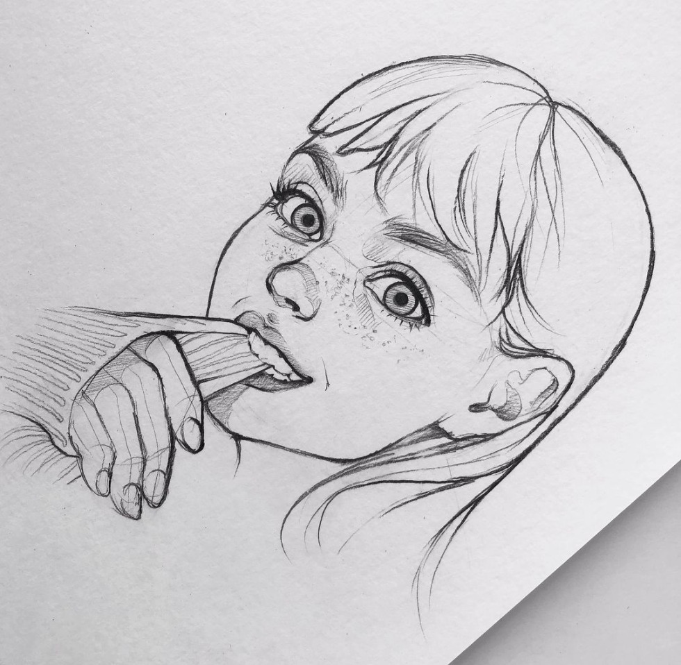 Perverted drawings with a pencil