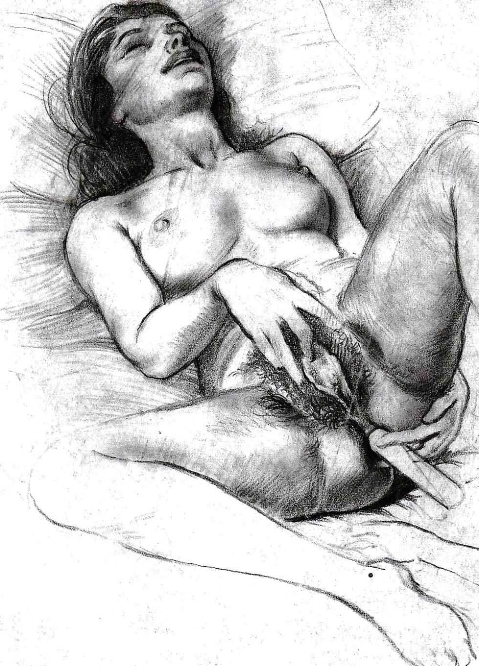 Erotic drawings with a simple pencil