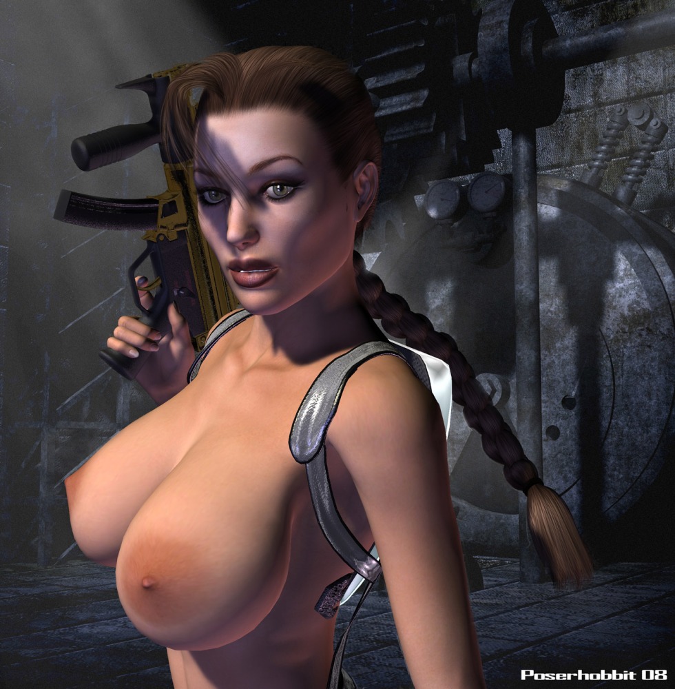 Lara Croft Naked chest game