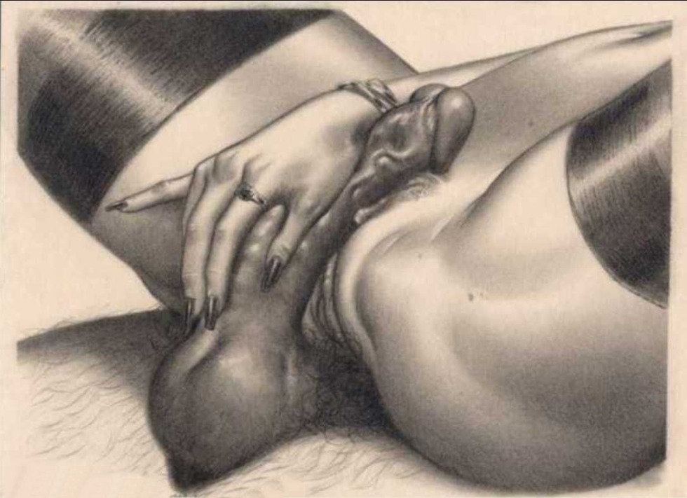 Erotic drawings with a pencil