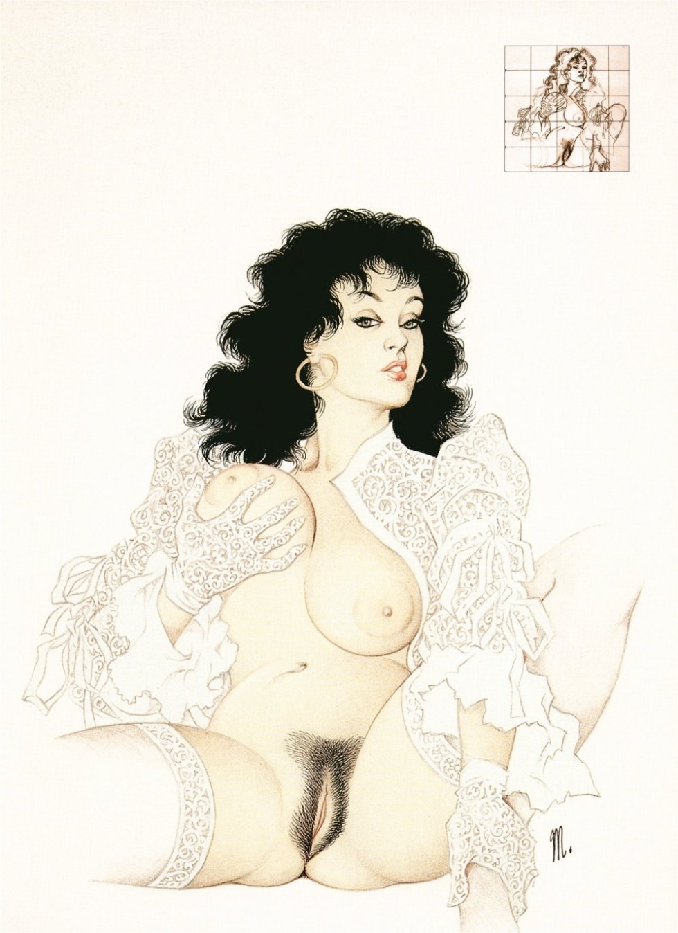 Vintage drawings naked