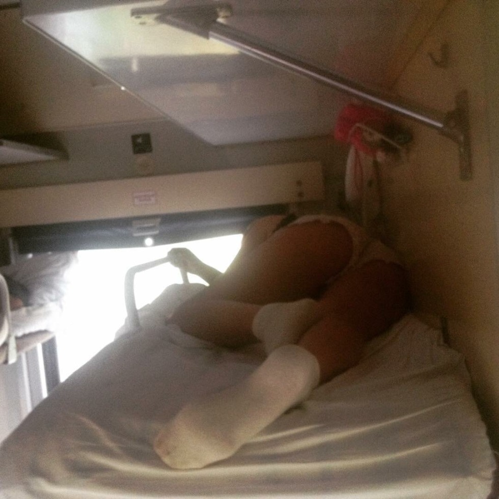 A fellow traveler on the train