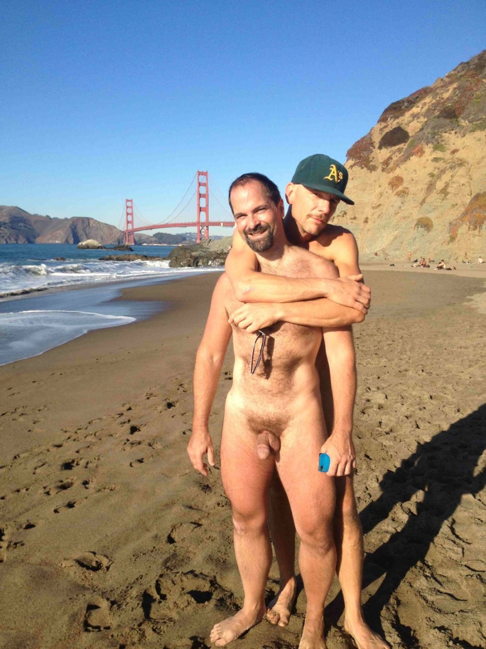 Naked men on a nudic beach