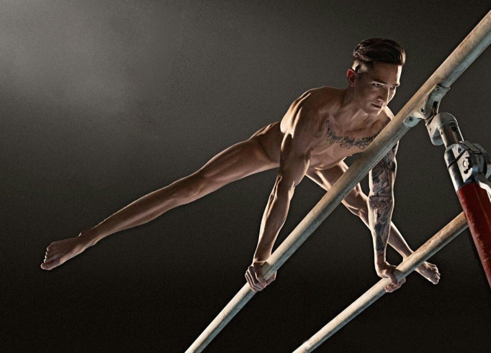Naked sports gymnasts