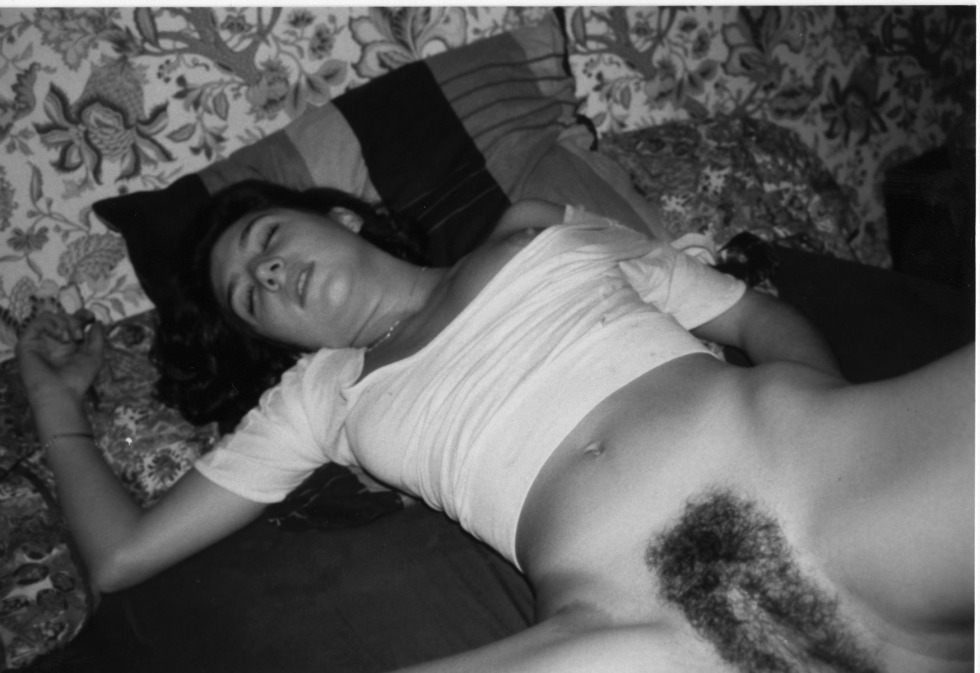 Hairy women sleep retro