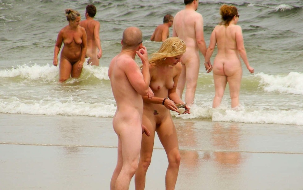 Naked people on the beach private
