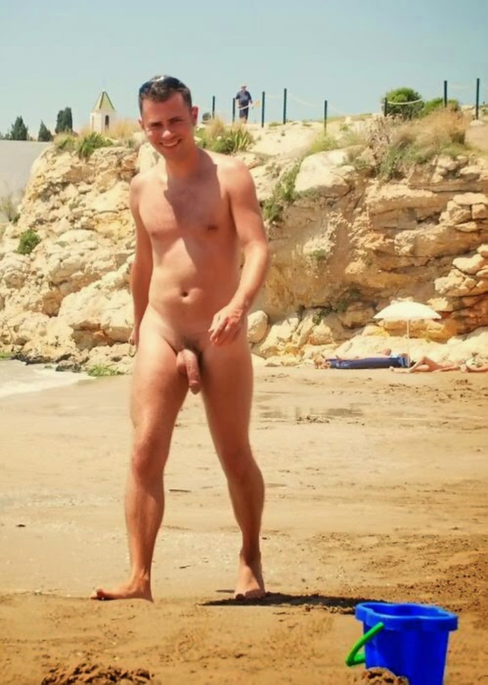 Naked Russian guys on the beach