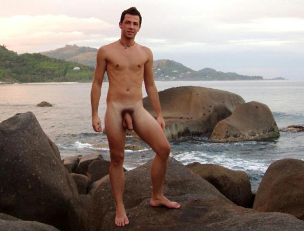 Beautiful naked guys on the beach