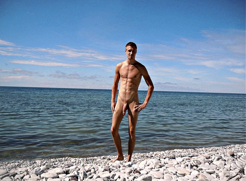 Naked Russian guys on the beach