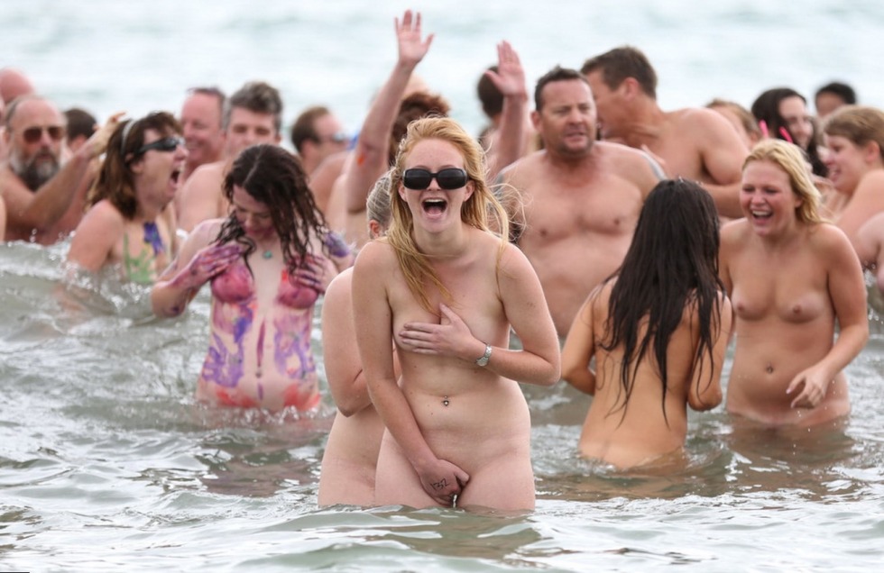 Mass swim naked