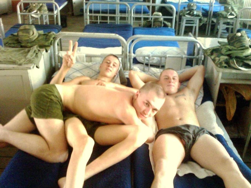Without panties of men in the army