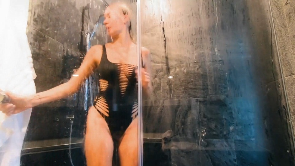 Elena Flying in a swimsuit