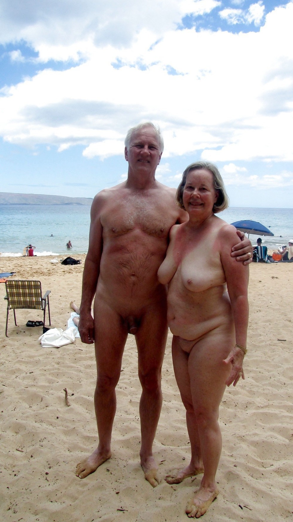 Naked couples on the beach