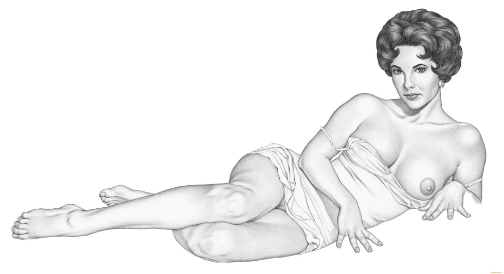 Erotic drawings with a pencil