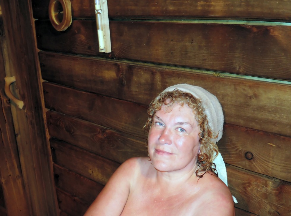 Older women in the sauna