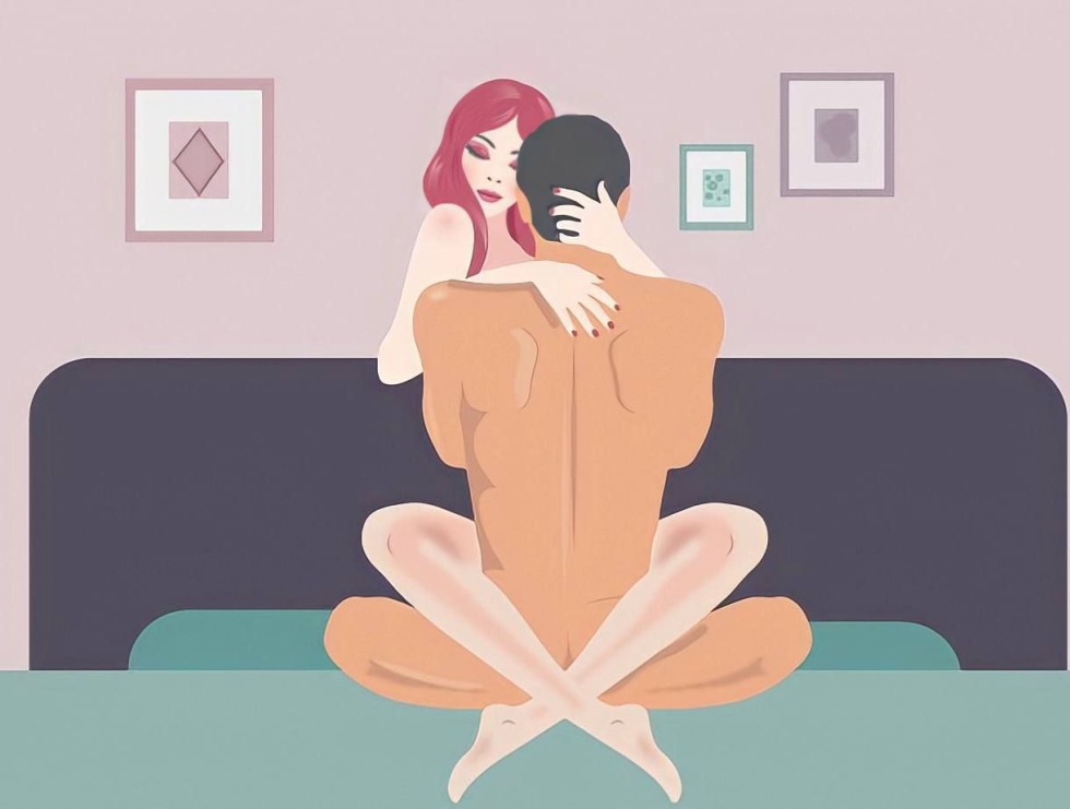 Lotus pose in intimate life