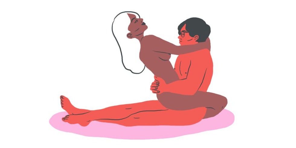 Lotus pose in intimate fuck
