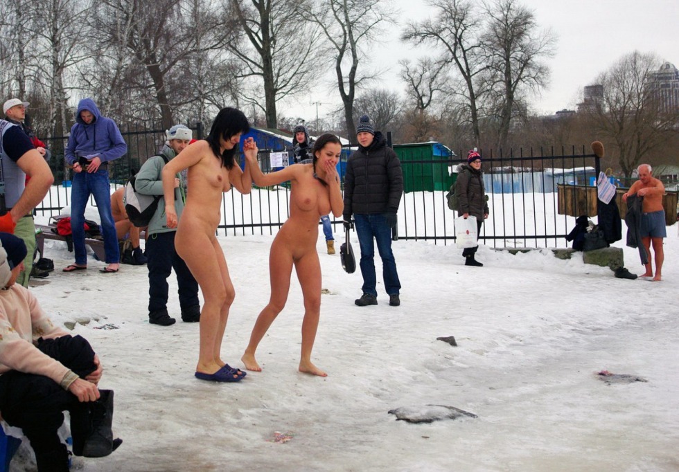 Naked in the hole for baptism