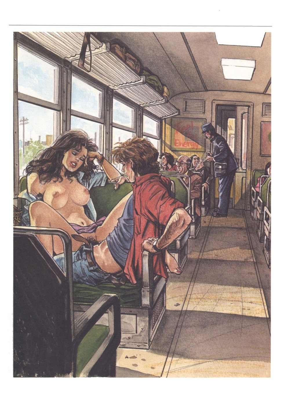 Erotic comics about transport for free