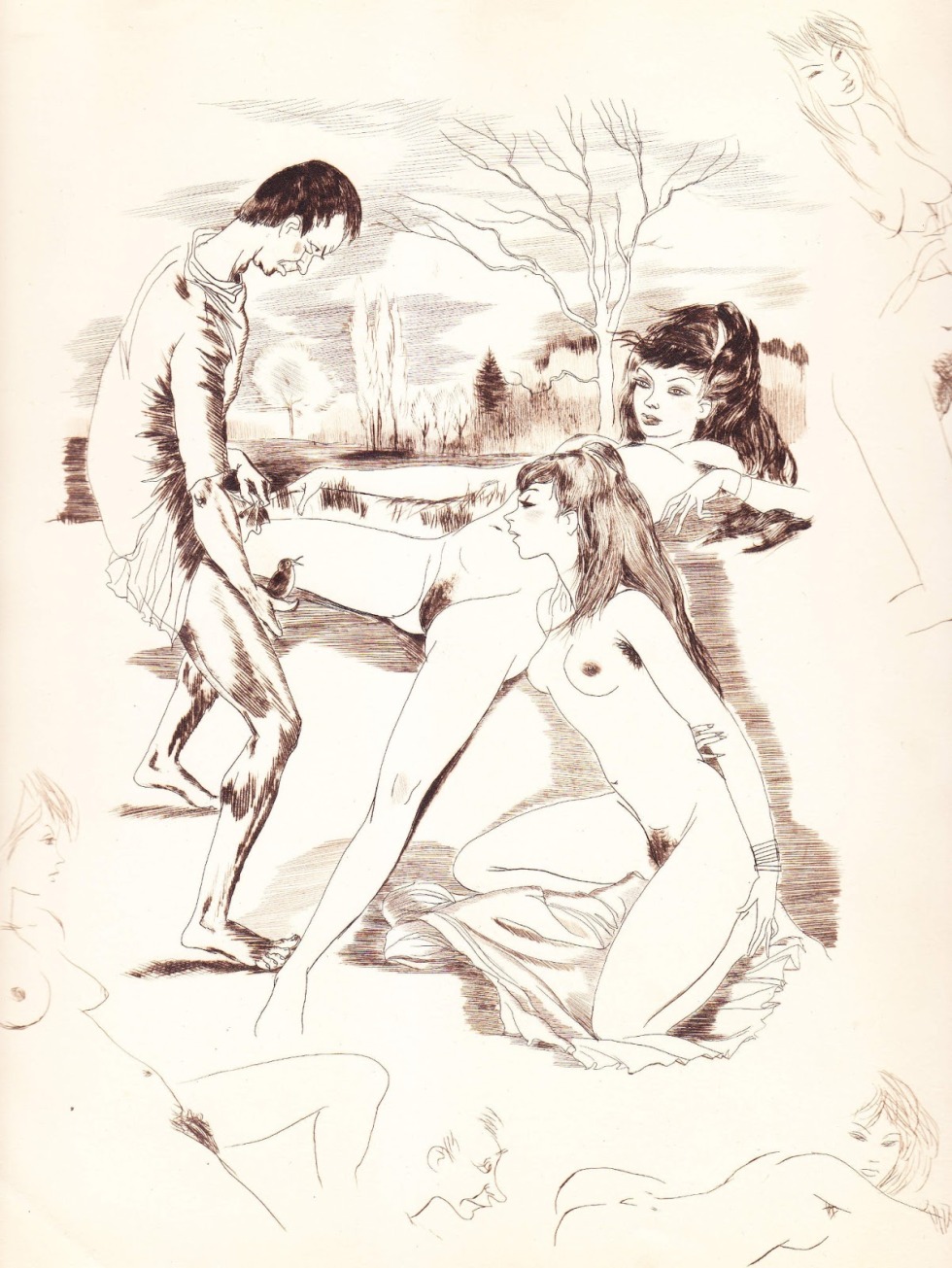 Erotic drawings of the graphics