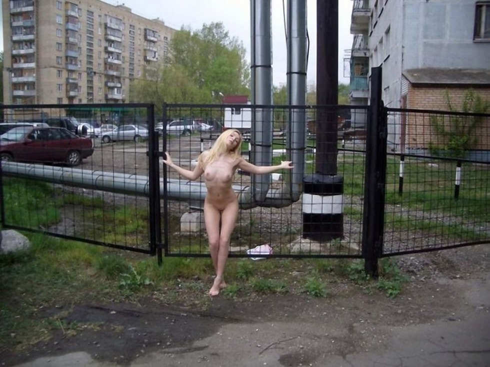 On the street drunk naked