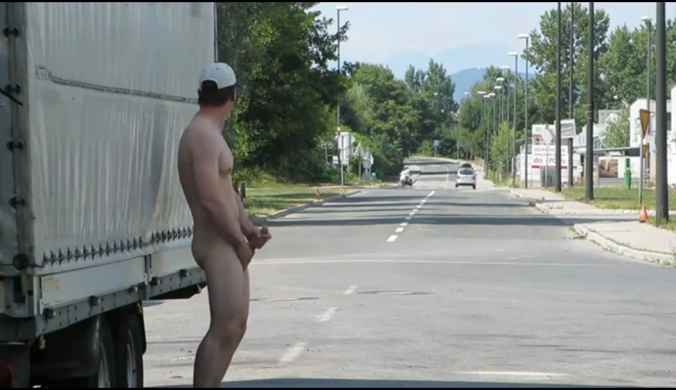 Guys naked on the street