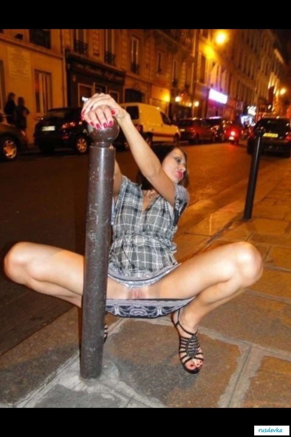 Girls without panties in public places