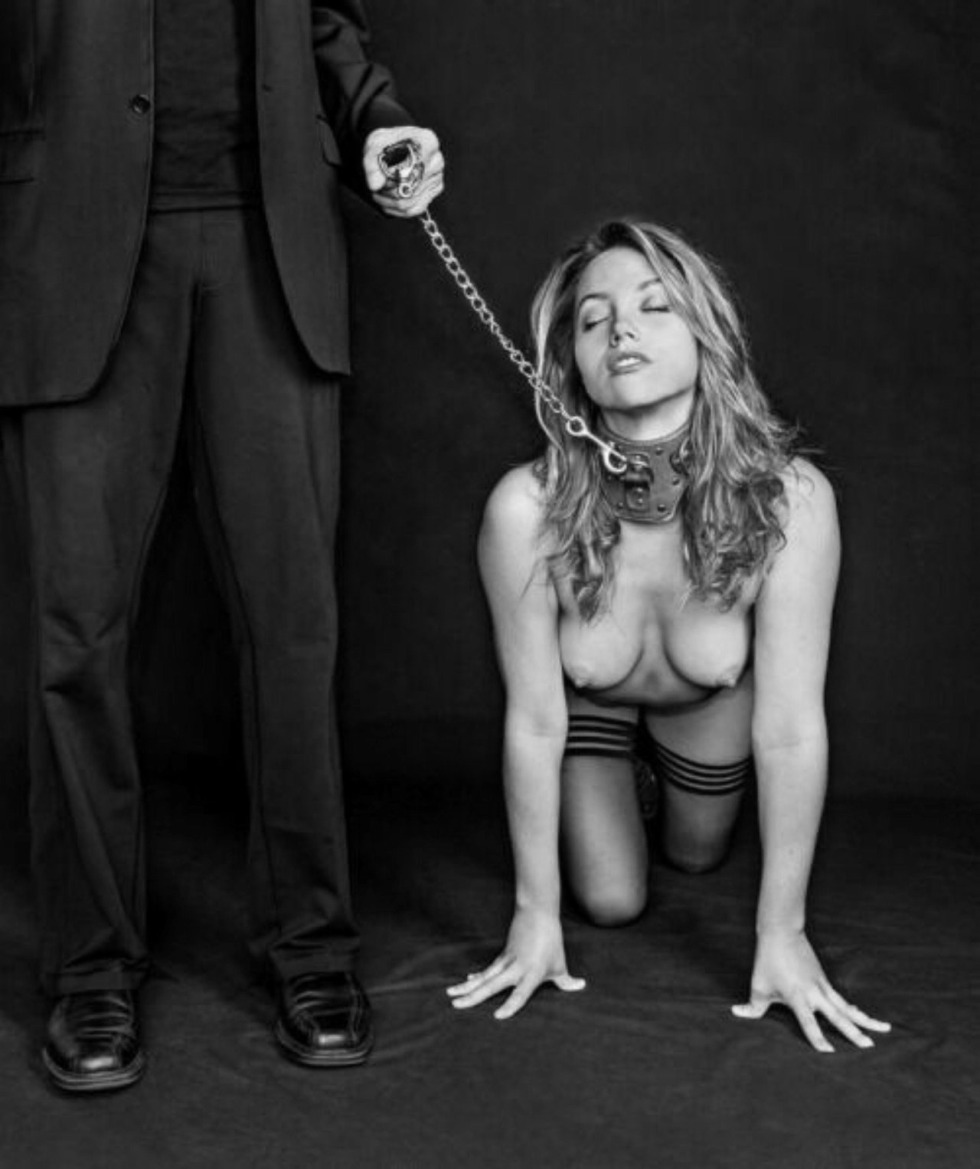 Mr. and slave on a leash