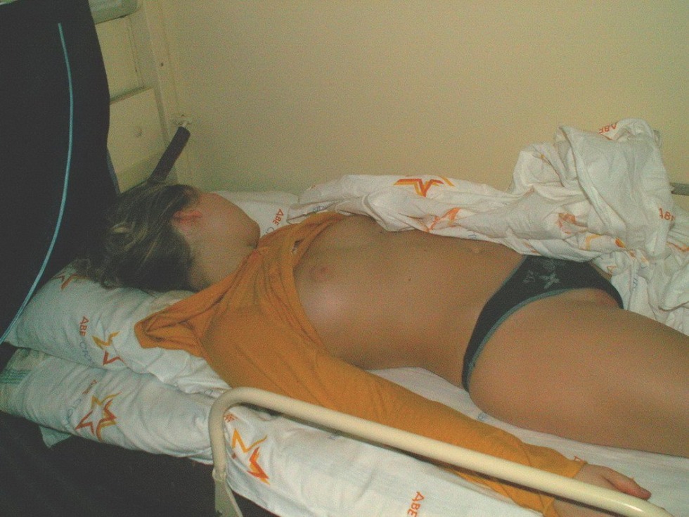 Sleeping girls on the train