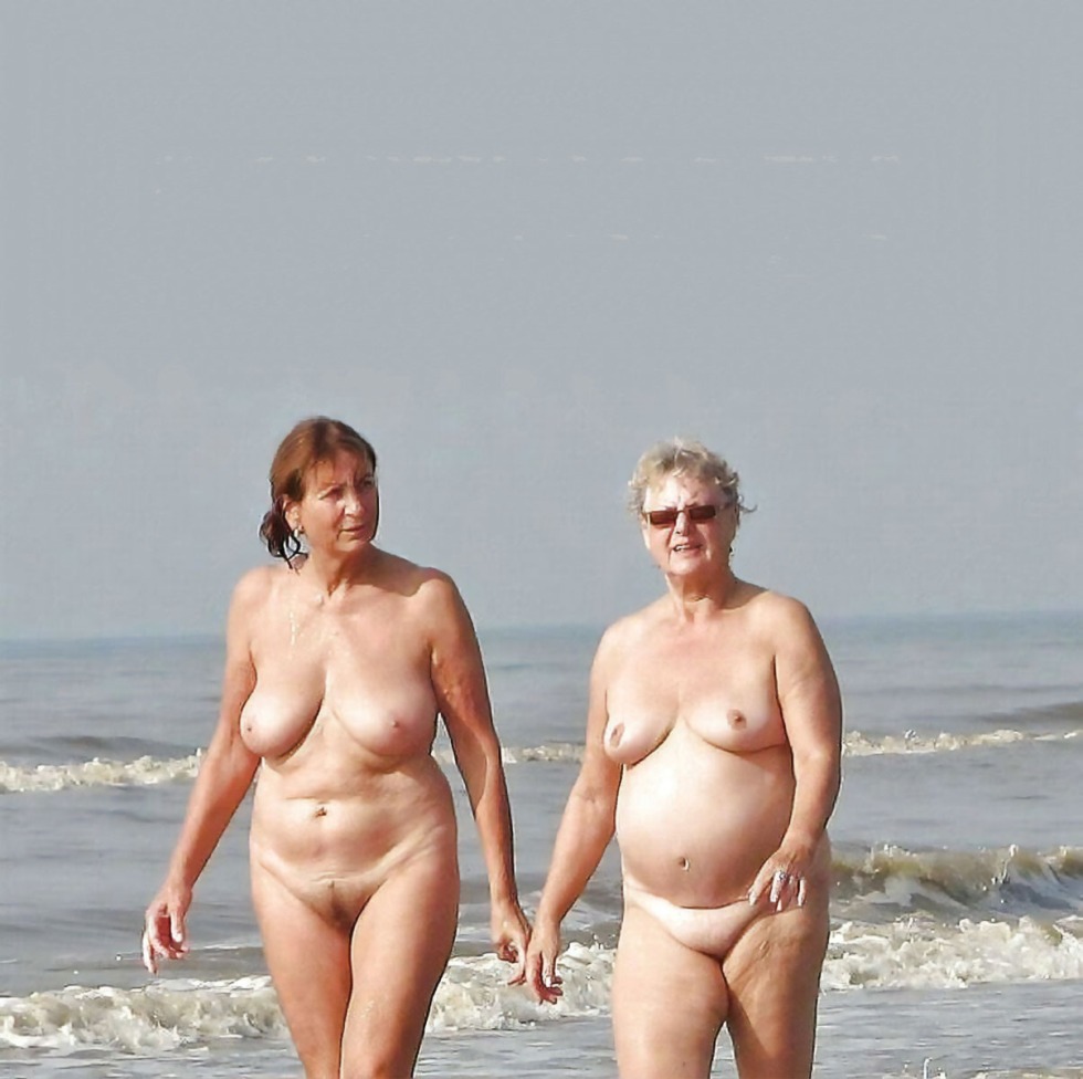 Naked elderly nudists