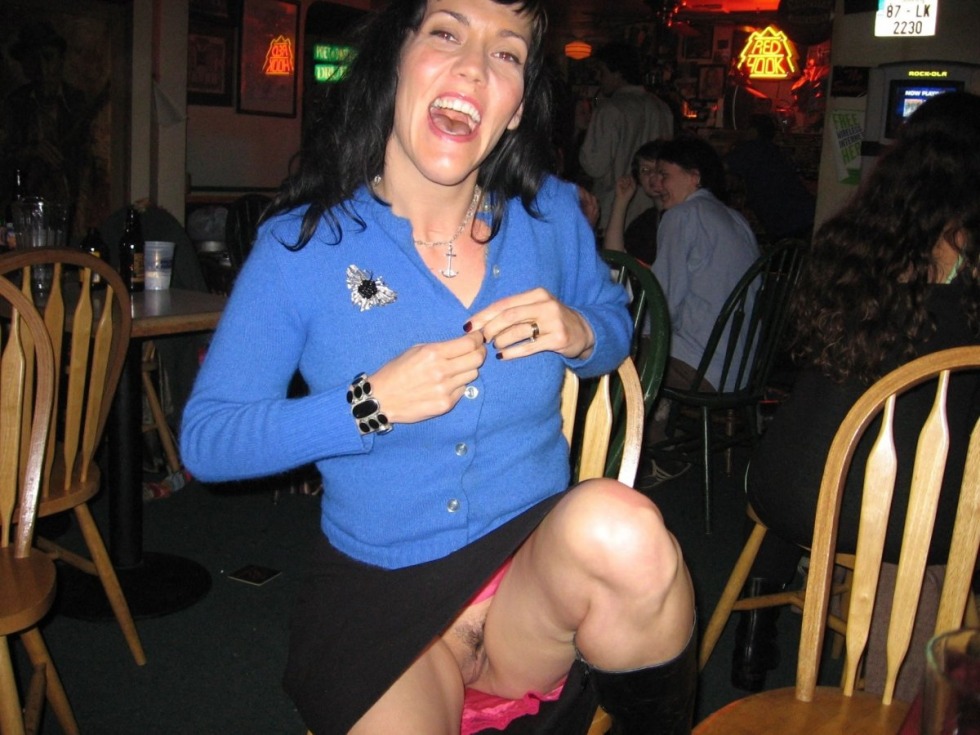 Without panties at the corporate party