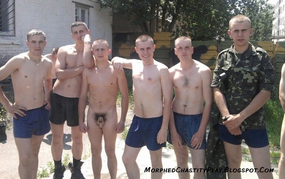 Naked Russian guys in the army