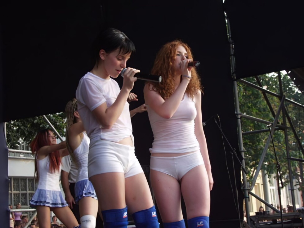 Lena Katina in shorts