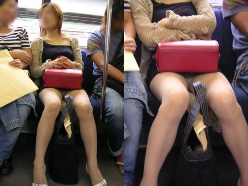 In women under a skirt in transport