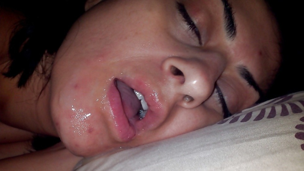 Sleeping Blowjob Sister with a punctured tongue