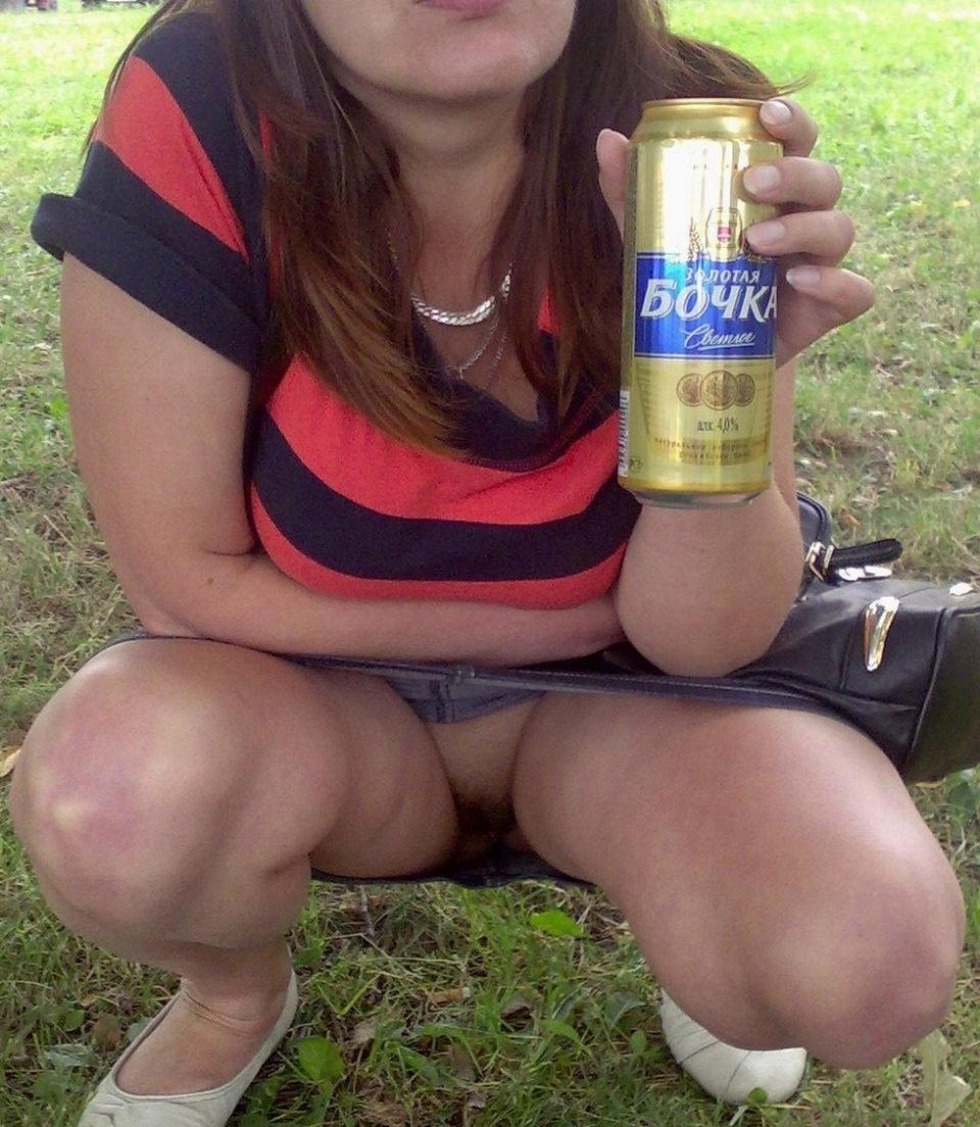 Drunk women without panties