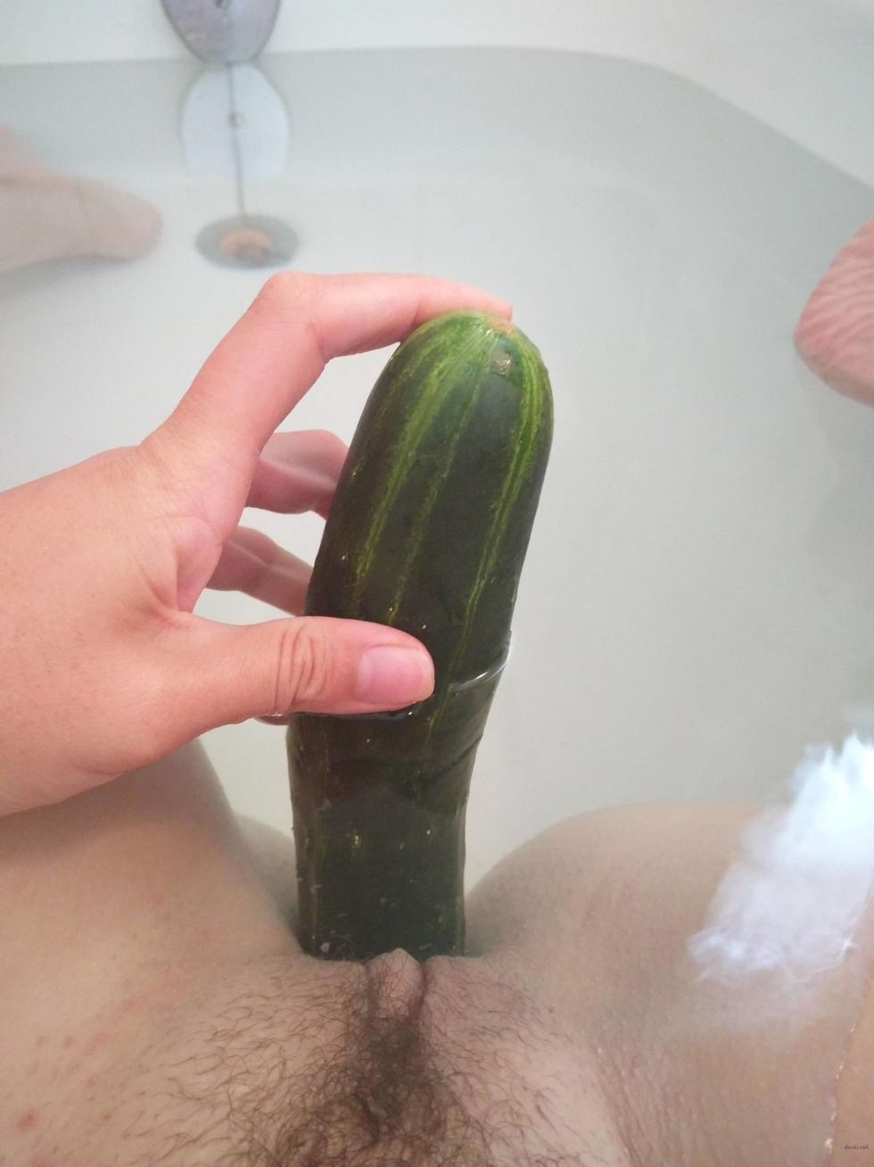 Masturbation with cucumbers homemade