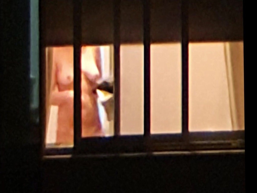 The neighbor is dressed naked